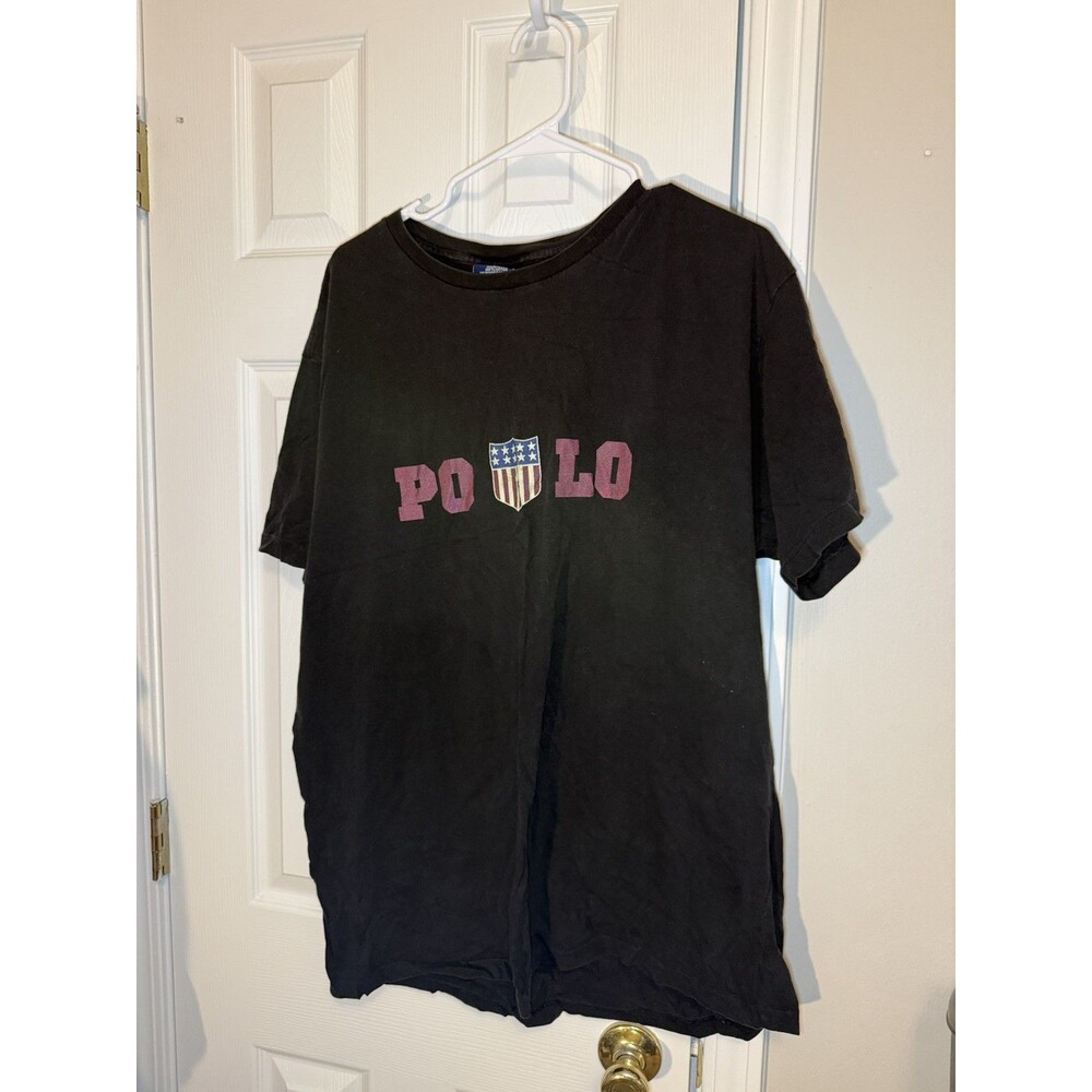 Vintage 90s Polo Sport Ralph Lauren Shield Logo Tee USA L